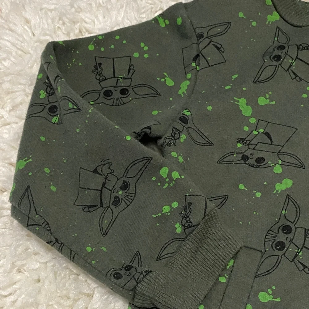 Star Wars boys size 6 yoda Green Zip-Up Jacket